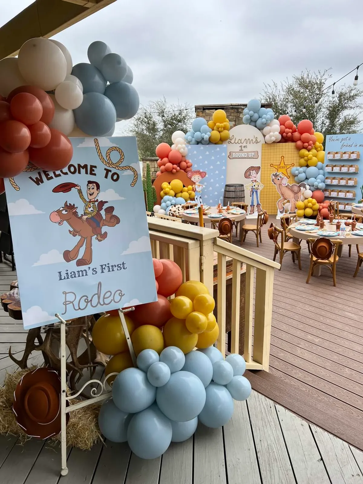 Carefully styled details from Liam’s first roundup celebration